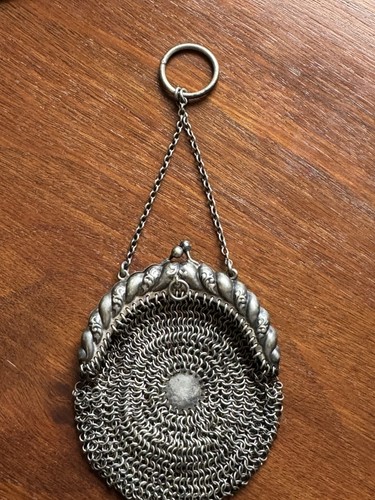 Vintage German Silver Mesh Chain Mail Purse Small - Picture 3 of 6