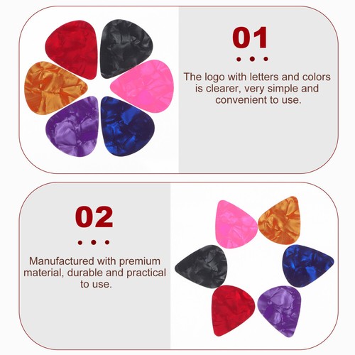 3 Sets Gitarrenaufkleber -Pick -Set Für Gitarrengriffbrett Gitarrenpicks - Afbeelding 10 van 12