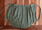 Vintage Handmade Half Waist Tie Back Apron Fruit Of The Loom Fabric Retro Print