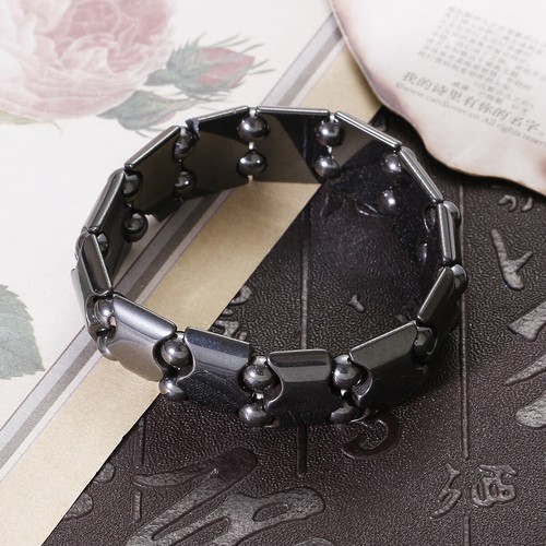 Therapy Health Care Magnetic Hematite Bracelet Men Natural Stone Beads Jewelry - Picture 11 of 22