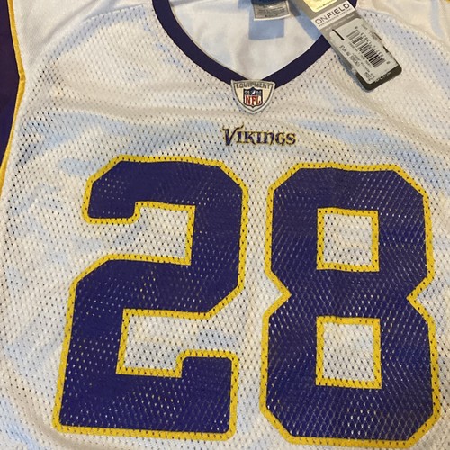 Minnesota Vikings Adrian Peterson #28 Reebok NFL Jersey Womens Small White NEW - Picture 5 of 21