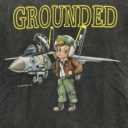Vtg Labusch Skywear F-14 Tomcat Fantasy of Flight Youth Grounded T-Shirt Sz L/XL - Picture 3 of 5