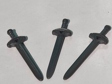 PLAYMOBIL x3 DARK GREY SWORDS DRAGON MEDIEVAL KNIGHT MEDIEVAL SWORD