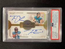 2021 Flawless Trevor Lawrence And Travis Etienne Dual Auto Gold RC