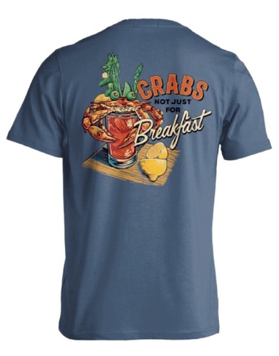 T-shirt manica corta Bloody Mary Crabs non solo per colazione nuova spedizione veloce gratuita - Foto 1 di 8