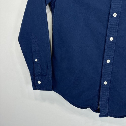 Abercrombie & Fitch Shirt Mens Small Navy Blue Button Down Long Sleeve Regular - Picture 7 of 13