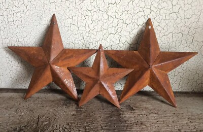 Lot of 15 Rusty Barn Stars Americana 3.75 inch 3 3/4" Rusted Primitive Country Lot of 15 Rusty Barn Stars Americana 3.75 inch 3 3/4" Rusted Primitive Country