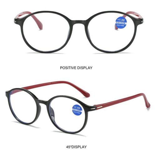 & Men Presbyopia Eyeglasses Anti-blue Light Glasses Oval Frame Reading Glasses - Picture 8 of 13
