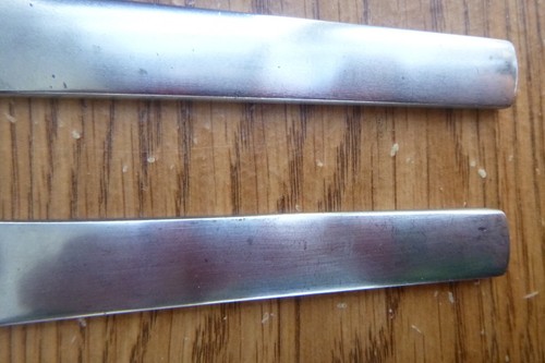 Set of 6 Dinner Knives 7 1/2” Georg Jensen Stainless Steel Denmark Blue Shark - Picture 2 of 3