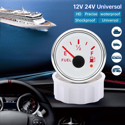 2'' 52mm Universal Fuel Level Gauge 0-90ohms 7 Colors For Car Boat Marine Yacht - Picture 2 of 16