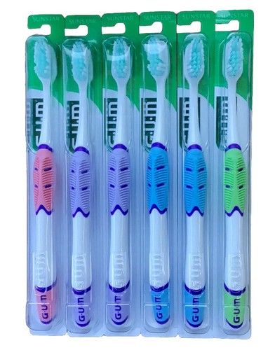 12 GUM #517 Technique Sensitive Care Toothbrush Adult 30 Tufts Compact UltraSoft - Picture 1 of 2