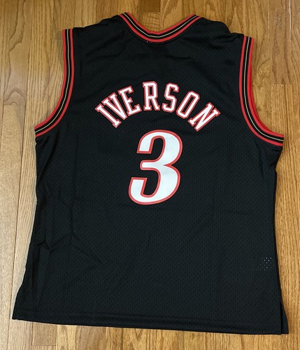 Allen Iverson Philadelphia 76ers Mitchell & Ness Swingman Road Jersey XL - Picture 3 of 3