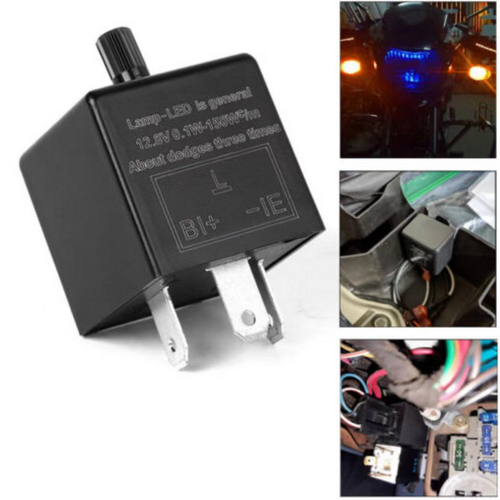 3 Pin LED Flasher Relay Adjustable 12V Car Turn Signal Light Bulbs Waterproof - Picture 3 of 11