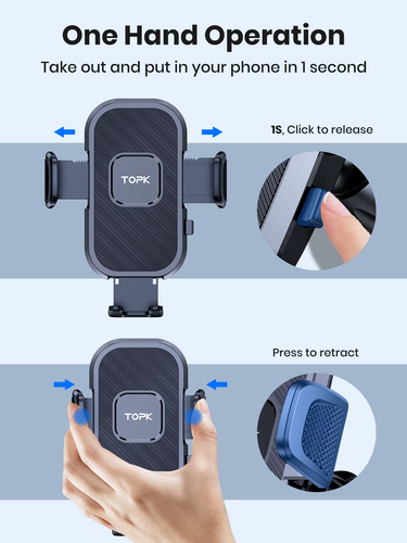 Support Téléphone Portable Support Voiture 360° pour iPhone Xiaomi Samsung /Universel -TOPK - Photo 3 sur 14