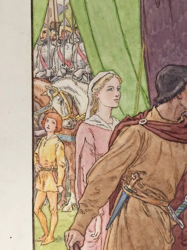 Original Leonard Leslie Brooke Painting "The Betrothed, the Constable's Wooing" - Picture 4 of 9