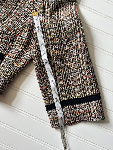 Neu mit Etikett Trina Turk Barrett kurz geschnittenes buntes Tweed-Sakko Größe 4 - Bild 7 von 7