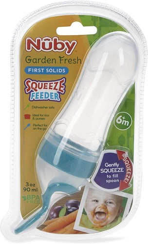 Nuby Garden Fresh Silicone Baby Squeeze Feeder with Spoon and Hygienic Cover NEW - Picture 22 of 22