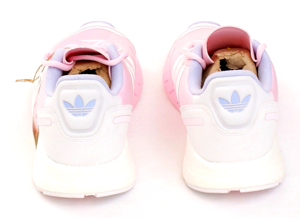 pinkaページ Adidas ZX 1K Boost Pink & White Lace Up Running Athletic