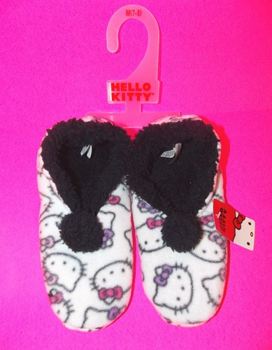 NWT Sanrio Hello Kitty Sherpa lined Pom SLIPPER SOCKS for Women 5/6, 7/8 - Picture 13 of 34
