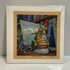 Randal Spangler Dragon Print "Surfing The Web" Signed 67/500