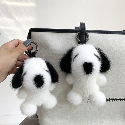 Llavero de 13 cm/5" Real Piel de visón Perro Niños Juguete Bolso Dije Teléfono Colgante Regalo Llavero - Imagen 2 de 2