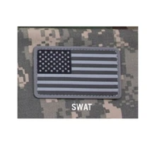 Morale Patch Milspec Monkey MSM - 3.4 x 2 USA US Flag PVC - SWAT Urban color NEW