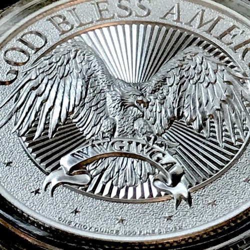 GOD BLESS AMERICA Type II 1 oz 999 Pure Silver Eagle Q Very Limited USA Patriot - Picture 11 of 11