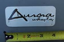 Aurora Skateboard Wheels Original Clear Black Z84A Vintage Skateboarding STICKER