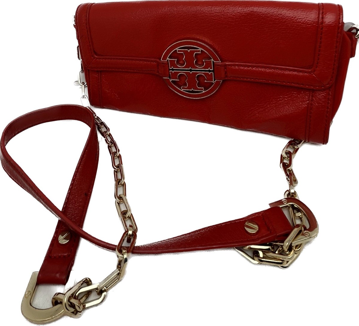 Tory Burch Amanda Crossbody Mini Red Shoulder Bag Cross Body Strap