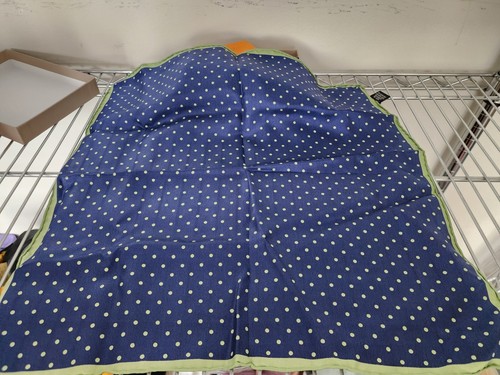 Blue with green polka dot Men's Joseph Abboud Handkerchief - Picture 4 of 4