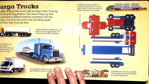 MEGA TRUCKS - BUILD A MODEL TRUCK FACT BOOK WITH 4 EASY TO MAKE MODELS - Picture 7 of 7