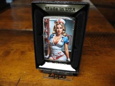 PINUP GIRL NAUGHTY NURSE SEXY ZIPPO LIGHTER MINT IN BOX