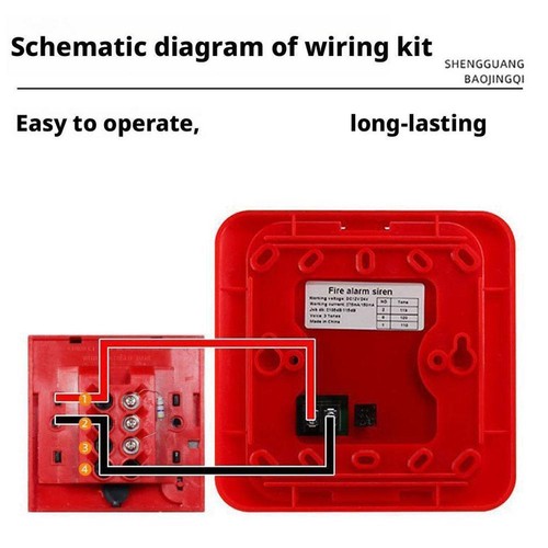 Feueralarm Warn Blitzsirene Hupenton und Blitzlicht Home` Alarmsystem für K DX - Picture 11 of 13