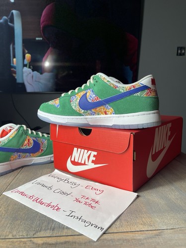 Nike Dunk Low Foam Finger Stadium Green Old Royal White Men’s 10.5 New DS - Picture 13 of 19