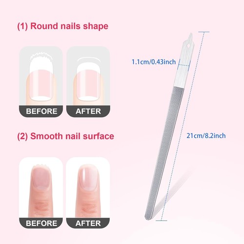 6Pcs Diamond Deb Nail File Metal Nail File with Sharp Pointed Tip, Stainless St - Picture 5 of 7