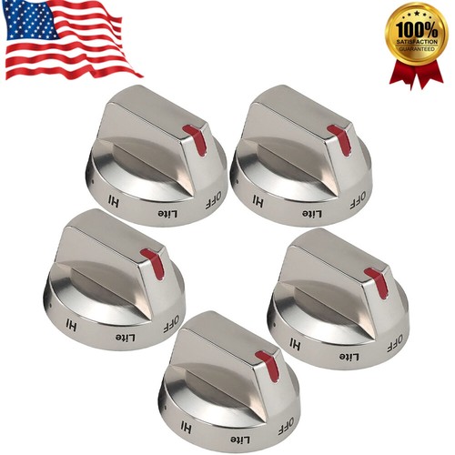 Stainless Steel Top Burner Control Dial Knob DG64-00473A Range Oven Replacement - Picture 1 of 13