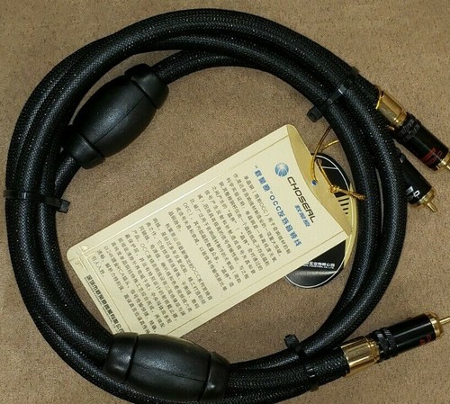 Par de cables de audio analógico de cobre Choseal OCC - RCA a RCA - Par de 1,5 M - Nuevo - Imagen 1 de 2