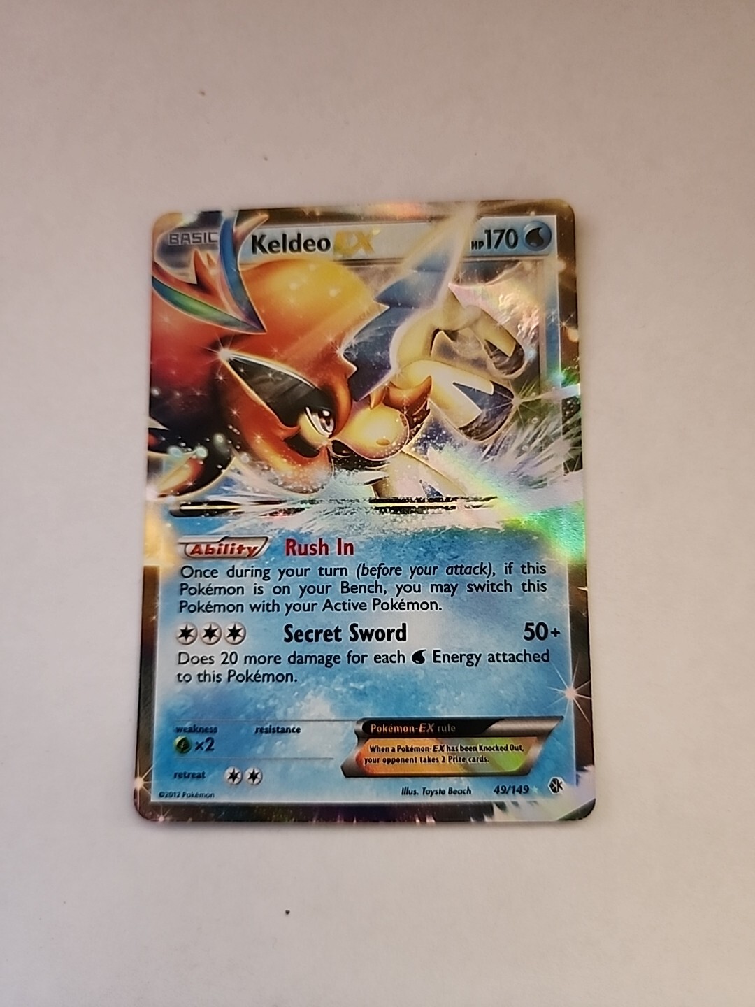 Keldeo EX 49/149 Boundaries Crossed Pokemon Card NEAR MINT NM
