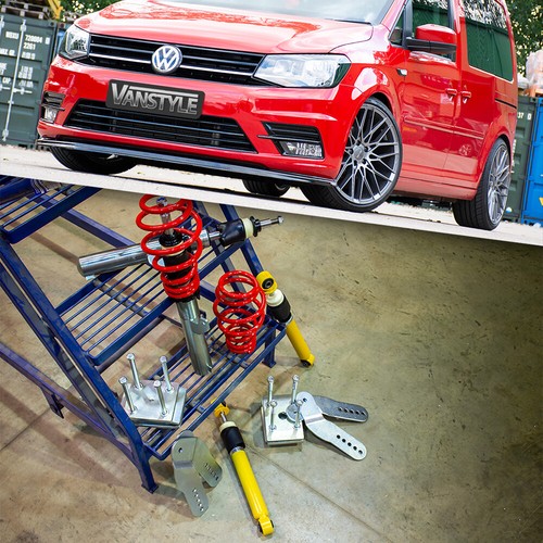 FITS VW CADDY 04>21 DSG VMAXX V-MAXX 55MM STRUT FULL LOWERING 50-90MM COILOVERS - Picture 2 of 12