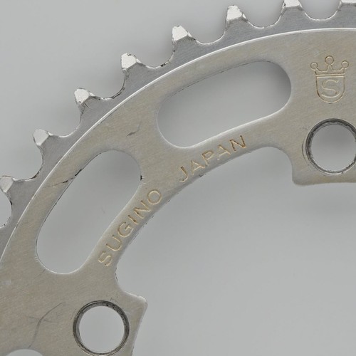 Vintage SUGINO 43T Crown S Chainring Sprocket OLD SCHOOL BMX Japan Silver - Picture 10 of 22