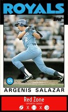 1986 Topps Traded - #96T Argenis Salazar NM Set Break.