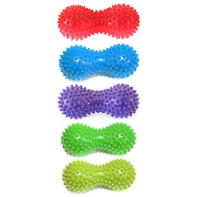 PVC Peanut Shape Spiky Massager Ball Therapy Stress Relief Body Relex Massager Q