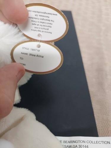 Bearington Baby Collection Wee Alma Llama Blankie soft - Picture 3 of 7