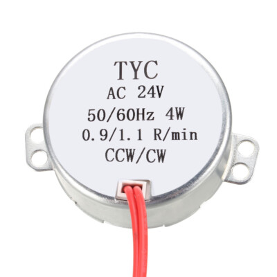 AC 24V 0.9-1.1RPM 50-60Hz Electric Motor Gear Motor AC motor CCW/CW 4W