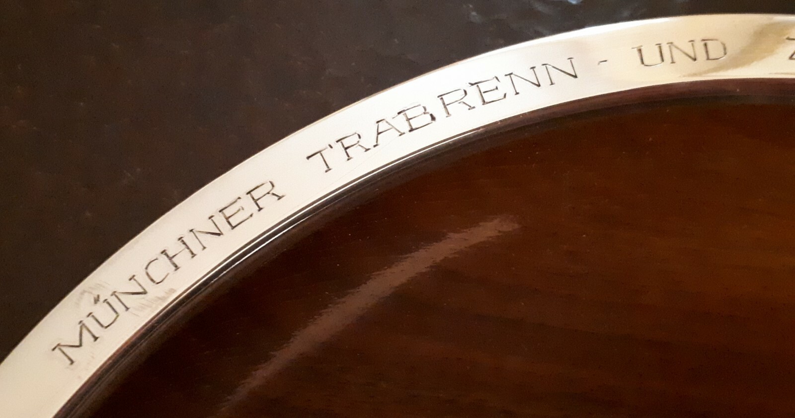 Details zu Anno 1958: Münchner Trabrenn - u. Zuchtverein Ehrenpreis Schale 835 'er Silber ! Am billigsten