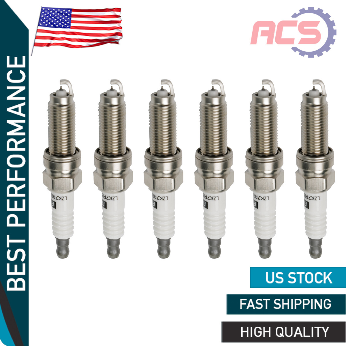 6X New Iridium Spark Plugs for Acura Honda RAM 7751 12290-R70-A01