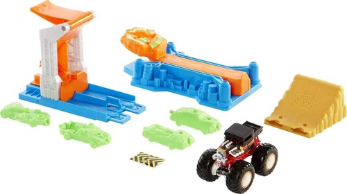New Hot Wheels Monster Trucks Launch & Bash Playset NIB - Picture 3 of 5