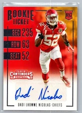 2016 Panini Contenders #257 Dadi Lhomme Nicolas Very good