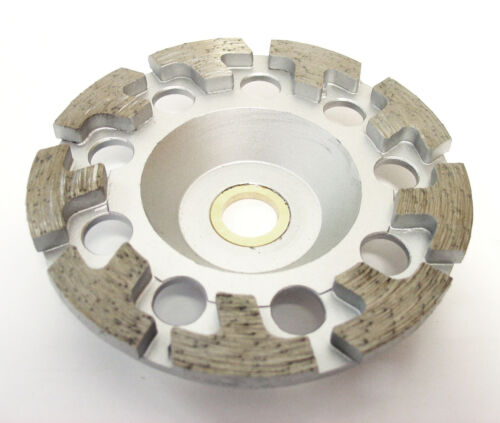 Ruota coppa diamantata premium 4,5" segmento T rettifica pietra calcestruzzo 7/8"-5/8" pergolato - Foto 3 di 4