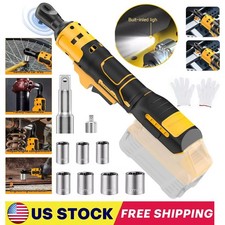 Cordless Ratchet Wrench 3/8" Electric Ratchet Wrench Fit DEWALT 20V MAX Battery